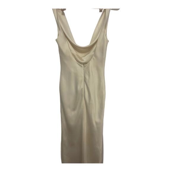 Michael Costello x Revolve Kylen Midi Dress Satin Cowl Neck Bridal Party XXS - Picture 11 of 14